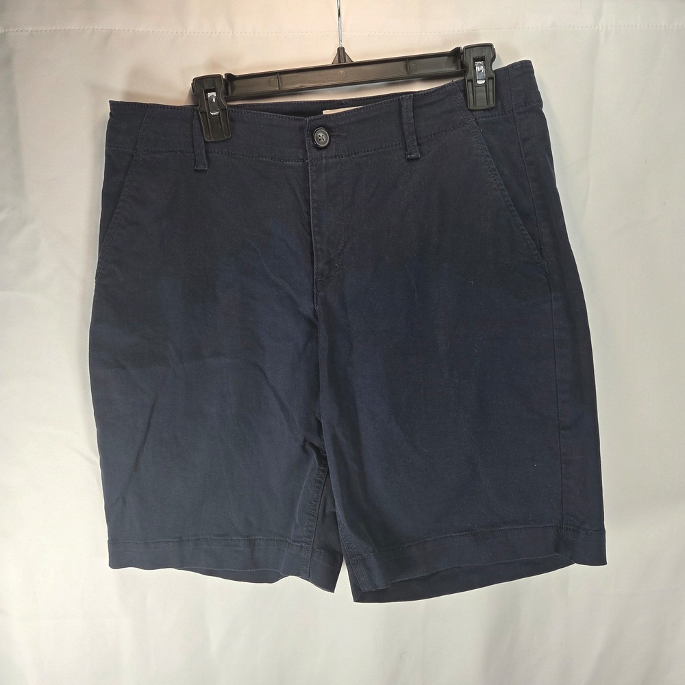 LOFT Outlet Monroe Classic Bermuda Shorts Navy Women's Size 6 Beach Festival